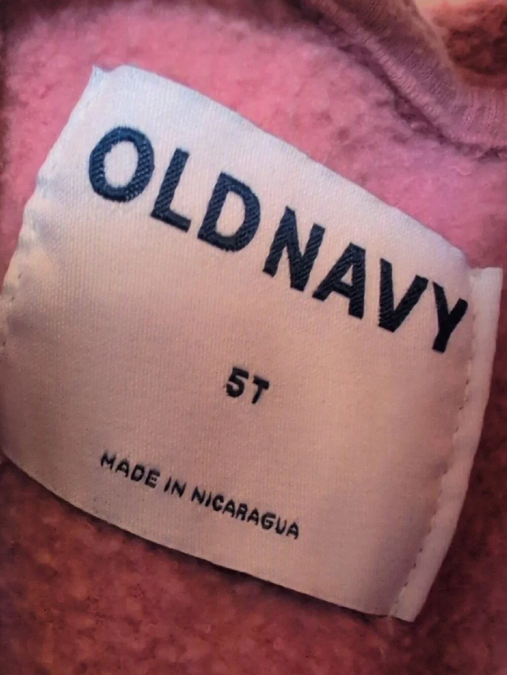 Old Navy Dusty Rose Zip Hoodie with Smiley Patch